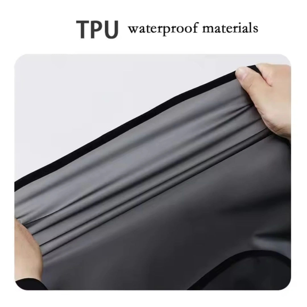 Oil splashes blocked by waterproof apron